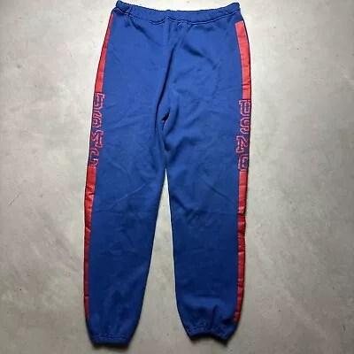 Vintage USMC Marines Sweatpants Blue Marine Corps Joggers Jerzees USA XL / 34x30 • $40