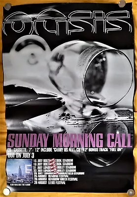 Oasis Sunday Morning Call Original Promo Poster Rare! 30” X 20” • £24.99