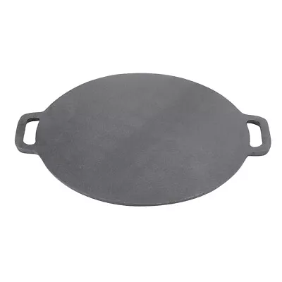 £19.95 • Buy 12  Frying Pan Cast Iron BBQ Grill Pizza Pan Skillet Roasting Flat Plate Griddle
