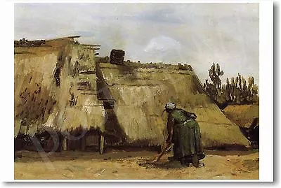 Vincent Van Gogh - Cottage With Woman Digging 1885 - NEW Dutch Art Print POSTER • $9.99