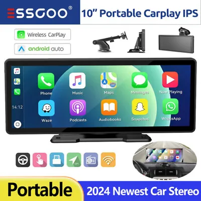 10.26  Car Radio Stereo GPS Navigation Portable Apple CarPlay Android Auto USB • $90.59