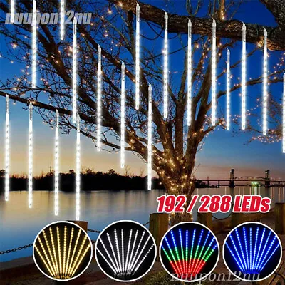£107.57 • Buy LED Meteor Shower Falling Lights Christmas Rain Icicle Outdoor Garden Tree Decor
