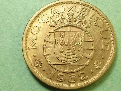 1962 Mozambique 1 Escudo Brown Au/unc • $6.95