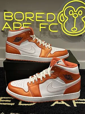 Size 13 - Jordan 1 Mid Metallic Orange 2021 • $300
