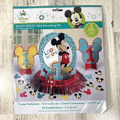 Baby Mickey Mouse 1st Birthday Party Table Decoration Kit Centerpiece First 23pc • $15