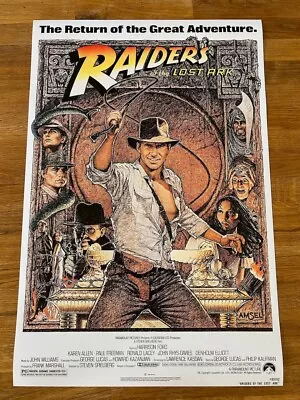 Poster Raiders Of The Lost Ark 43cm X 64cm • £3.99