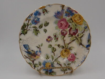 $35 • Buy Royal Staffordshire A J Wilkinson Chintz Lorna Doone 6.5  Plate Blue Bird
