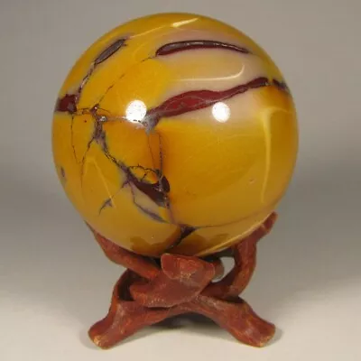 2.3  MOOKAITE Gemstone Sphere Ball W/ Stand - Australia - 59mm • $0.99