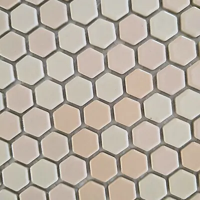 Light Pink Hexagon Porcelain Mosaic Tile For Wall & Floor  • $13.95