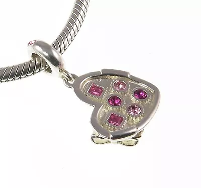 Chamilia 925 Silver & Crystal PINK BOX OF CHOCOLATES Charm Bead Birthday • £32.99