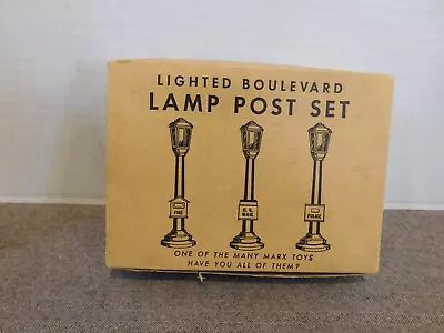 Marx No. 073/3 Lighted Boulevard Lamp Post Set #2 • $15