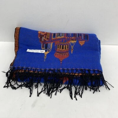 £58.18 • Buy Russian CCCP Blue Cashmere St Basils Nesting Dolls Chair Throw Blanket 53 X 54