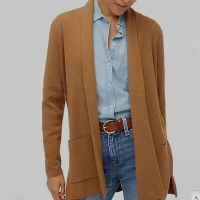 J.Crew Brown Cotton Heather Camel Chelsea Sweater Blazer Size Small Style BA866 • $36