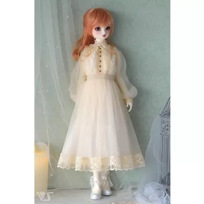 Volks Super Dollfie Dollfie Dream SD DD Tulle Dress Set Ecru Costume Only Japan • $180