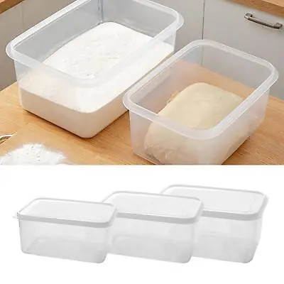 Pizza Dough Proofing Box Pizza Dough Tray Portable Clear With Lid For Restaurant • $31.97