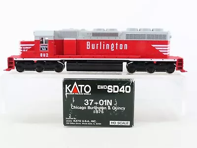 HO Scale KATO 37-01N CB&Q Burlington Route EMD SD40 Diesel Locomotive #882 • $129.95