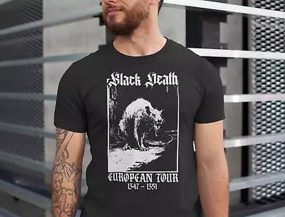 Dark History: Sarcastic Vibes With A Black Death Medieval Rat T-Shirt S-5XL • $19.99