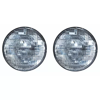 7  Halogen Sealed Beam Glass 12V Headlight Head Lamp Light Bulb Pair Img • $45.95