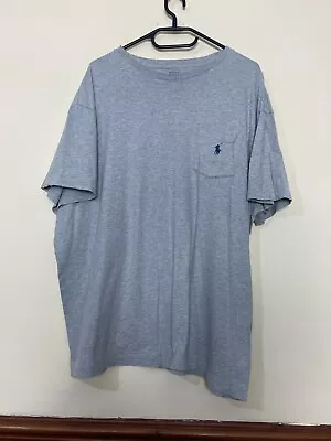 Polo Ralph Laurern Grey Pocket T-shirt Size Adult Xl Cl36 • £9.99