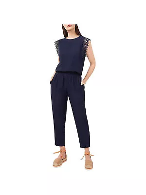 VINCE CAMUTO Womens Navy Back Button Closure Cap Sleeve Top XS • $5.09