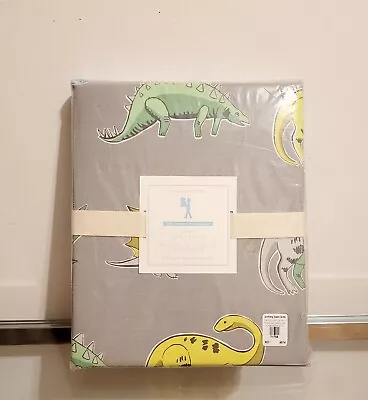 Pottery Barn Kids Dinosaur Dino Duvet Cover Organic Cotton Full / Queen Grey NEW • $119.95