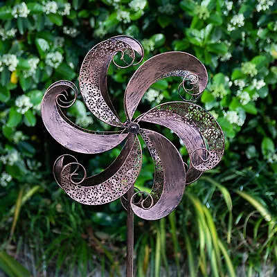 Copper Laced Windspinner -  Cutout Laced Patterning On Alternate Blades • $182