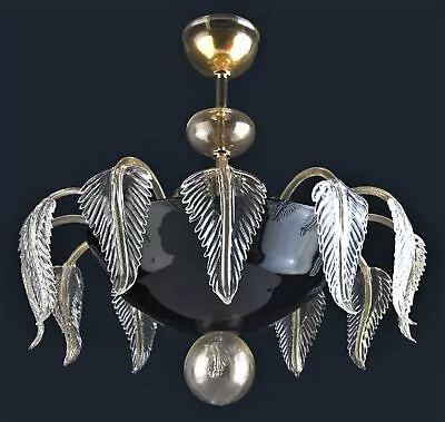 Ceiling Lamp In Murano Glass Venetian Lighting Suspension Venice 6 Lights Gold • $2484