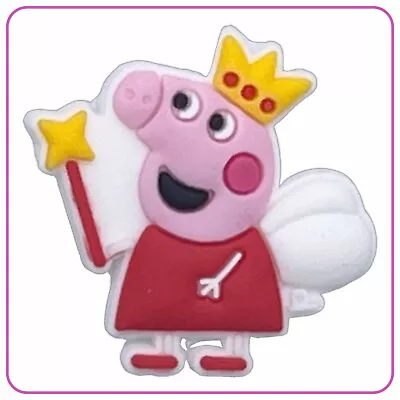 £1 • Buy 2 X Pink Peppa Pig With Wand Holey Shoe Charms Jibbitz Accessories