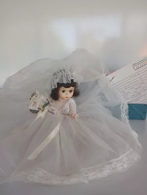 Vintage #435 Madame Alexander Doll Bride Wedding Brown Hair Blue Eyes  • $35