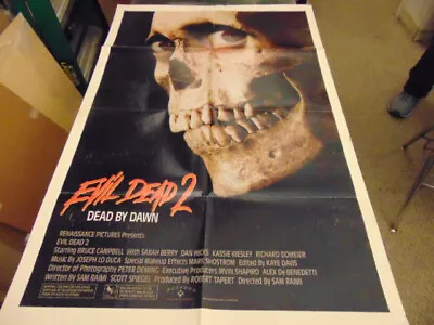 Evil Dead 2-dead By Dawn/orig. One Sheet Movie Poster(sam Raimi)c347 • $250