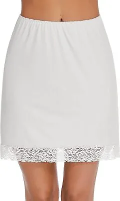 Avidlove Half Slips For Women Underskirt Short Lace Trim Above Knee Half Slip • $43.02