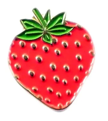 £2.59 • Buy Strawberry Fruit Red Metal Enamel Pin Badge