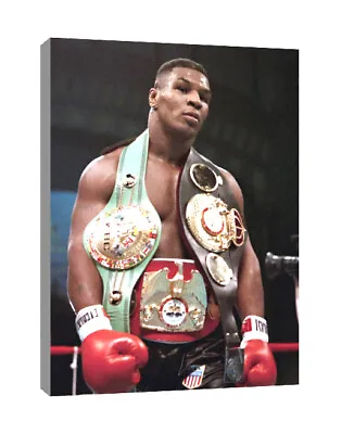 Mike Tyson Belts CANVAS WALL ART DECO Ready To Hang Sizes Small To Xxl • £14.99