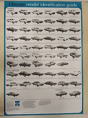 Chrysler Valiant HUGE Identification Chart Dodge Phoenix Centura Spares Division • $32