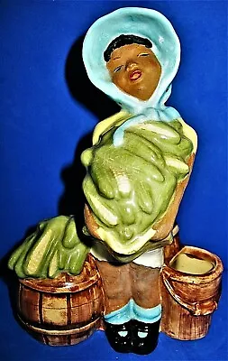 Vintage 1947 MCM McCarty Bros Of California Pottery Girl With Corn Planter • $19.95