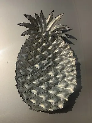 Mid Century Modern Pineapple 🍍leMetal Wall Sculpture Plate Charger • $60