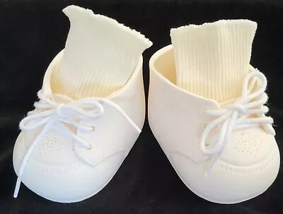Vintage Cabbage Patch Kids Doll High Top White Tennis Shoes With Socks 3  • $12.47