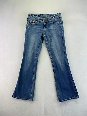 Vanity Womens Size 27 Medium Wash Low Rise Flap Pocket Bootcut Jeans • $13.45