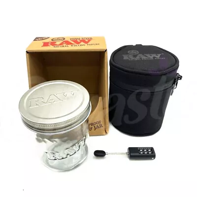 £27.95 • Buy RAW Glass Mason Jar With Smell Proof Bag And Child Lock