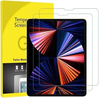 [2 Pack] Tempered Glass Screen Protector For IPad Pro 12.9  3/4/5th/6th Gen • £4.99