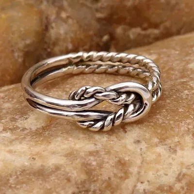 Band Ring Vintage 925 Sterling Silver Band& Statement Handmade Ring HM2745 • $10.40