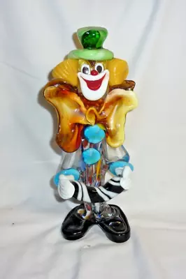 Vintage Murano Art Glass Clown Playing Accordion • $29