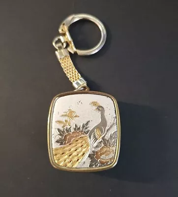 Vintage Sankyo Japanese Music Box Keychain Made In Japan Peacock - Works • $50