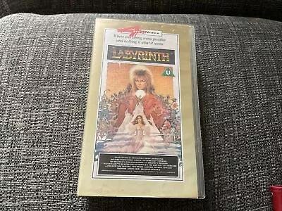 VHS Tape. 1986 Film Labyrinth Featuring David Bowie In Original Casing/cover. • £3