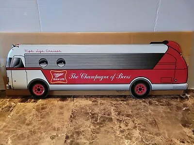 Miller High Life Beer Cruiser Bus Embossed Tin Sign Milwaukee Game Room New • $99.99