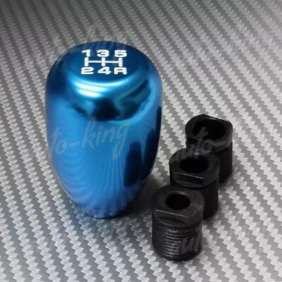 Jdm Blue Aluminum Manual Mt Type-r Style 5-speed Shifter Shift Knob Universal • $8.24