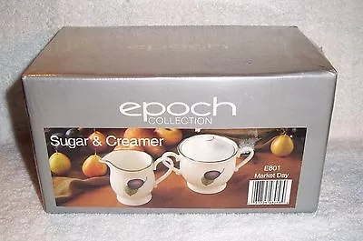 Noritake Epoch Collection E801 MARKET DAY Sugar Bowl And Creamer NEW SEALED • $131.44