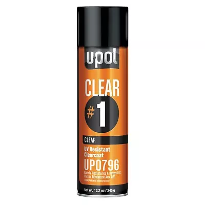 U-POL Premium Aerosols: Clear #1 High Gloss Clearcoat 15oz UPL-UP0796 • $28.99