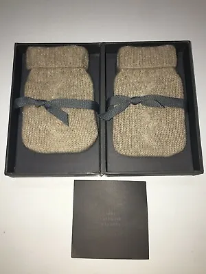 $20 • Buy Restoration Hardware Oatmeal Cashmere Cable Knit Hand Warmer Mittens Bnib