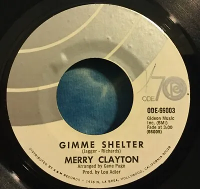 Merry Clayton 45 Gimme Shelter / Good Girls ODE Monarch Pressing • $39.99